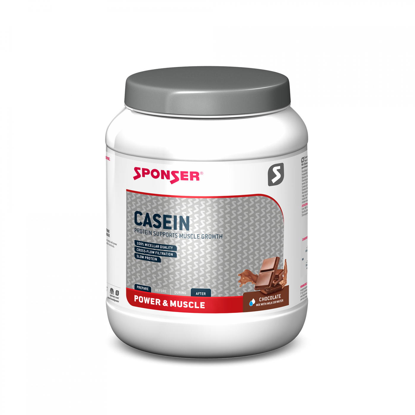 Sponser Casein Chocolate proteinpulver - 850 g