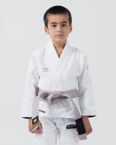 Kingz Kore V2 Youth BJJ Gi – Hvit inkl. hvitt belte