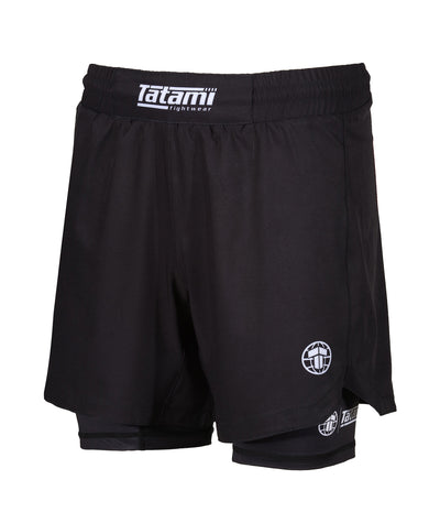 Tatami Dual Layer Grappling Shorts - Svart