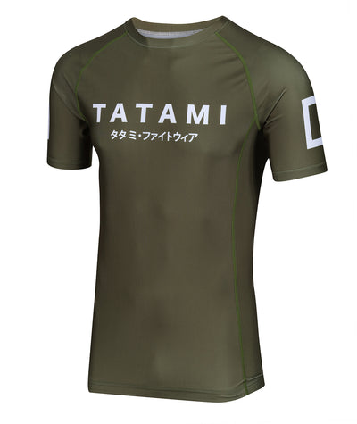 Tatami Katakana Short Sleeve Rashguard – Khaki