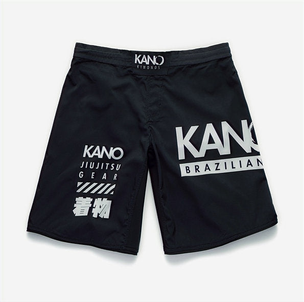 Kano Competition Grappling Shorts - Svart/Hvit